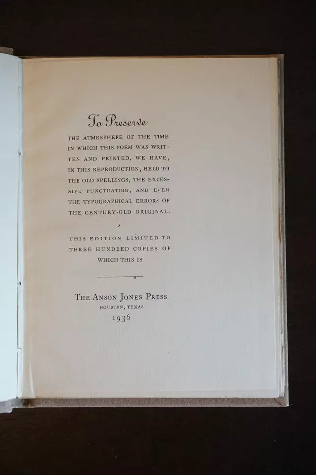 Kerr's Poem on Texas by Hugh Kerr - 1936