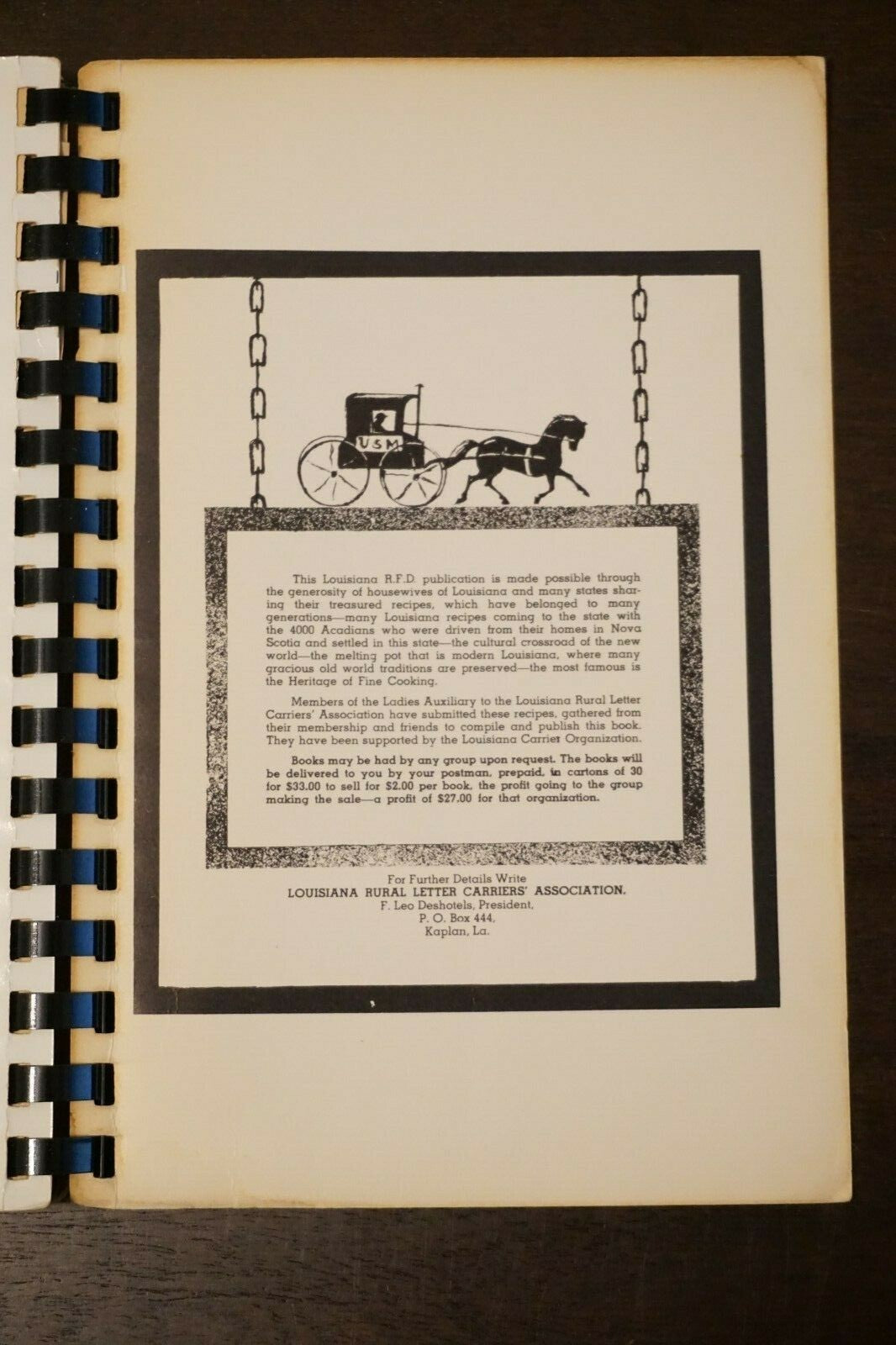 Rare Louisiana RFD Recipes Cookbook 1956 Spiralbound Creole