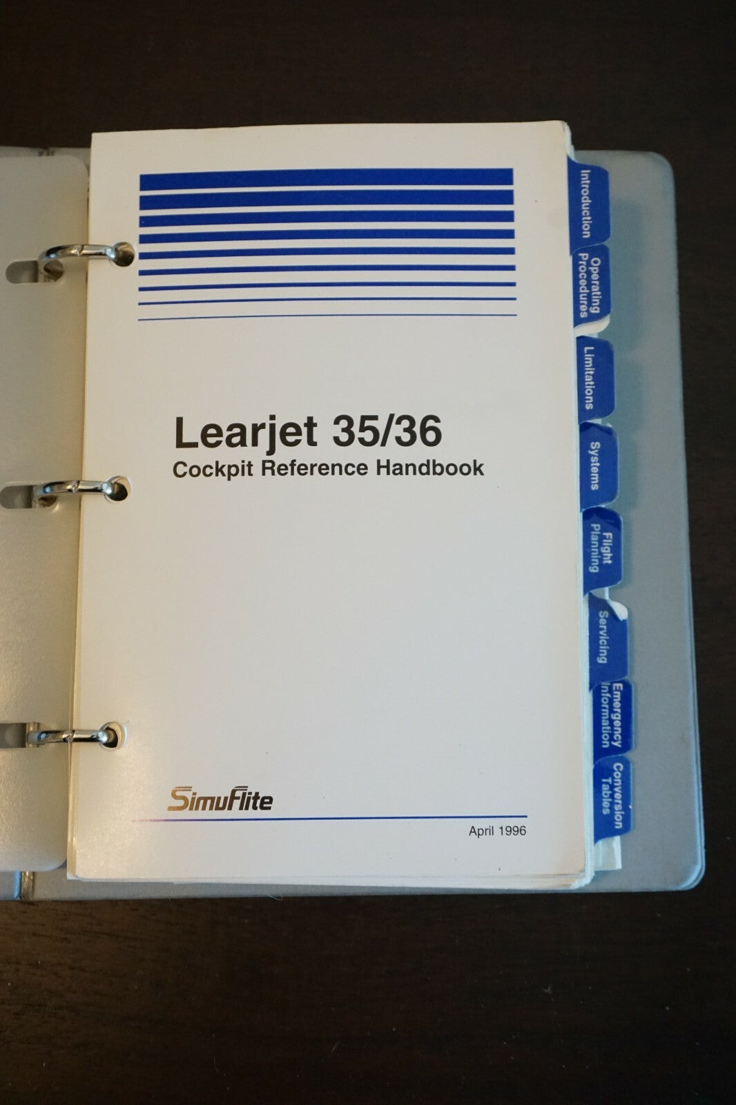 SimuFlite Learjet 35 36 Cockpit Reference Handbook