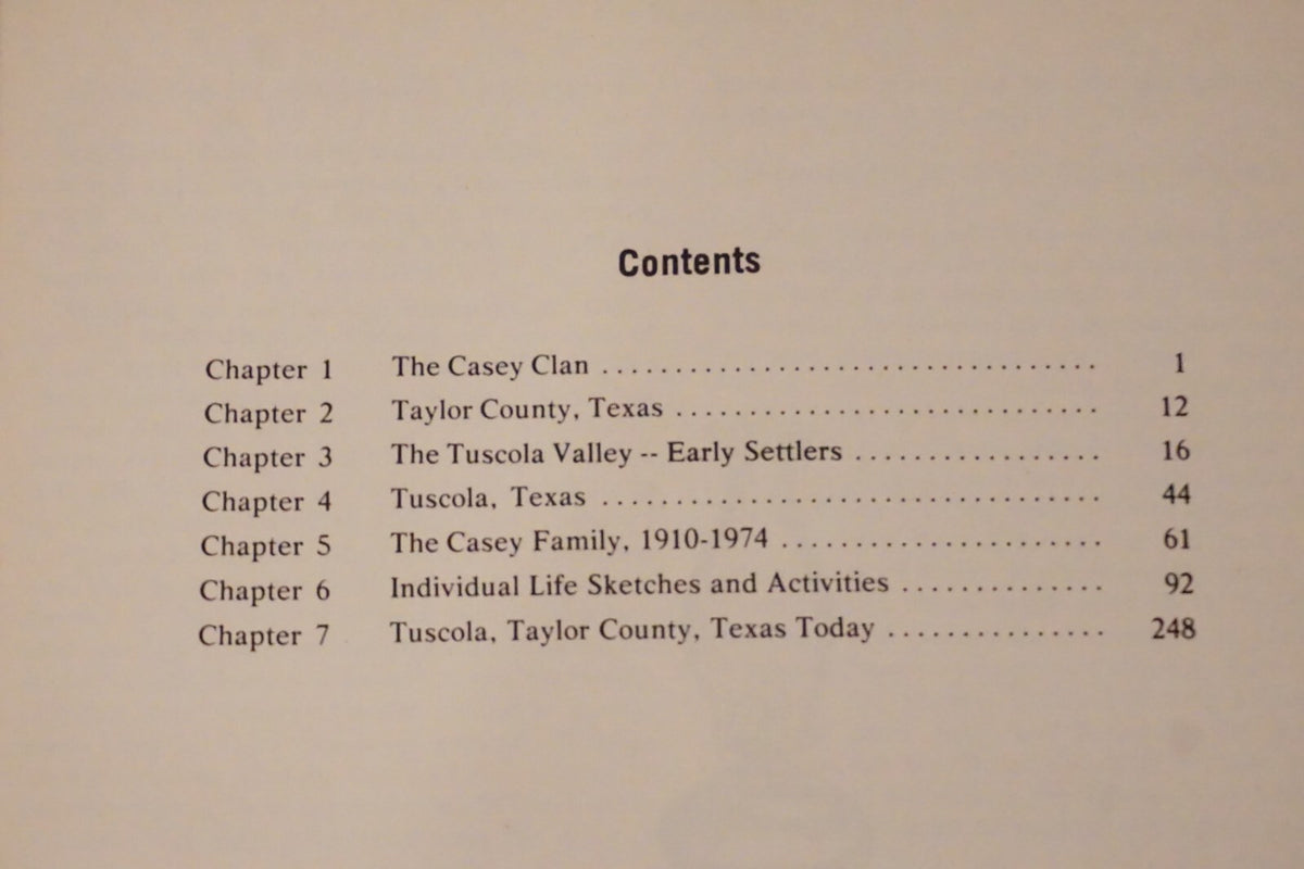 A Baker's Dozen: The Casey's of Tuscola, Texas by Clifford B. Casey 1974 Signed