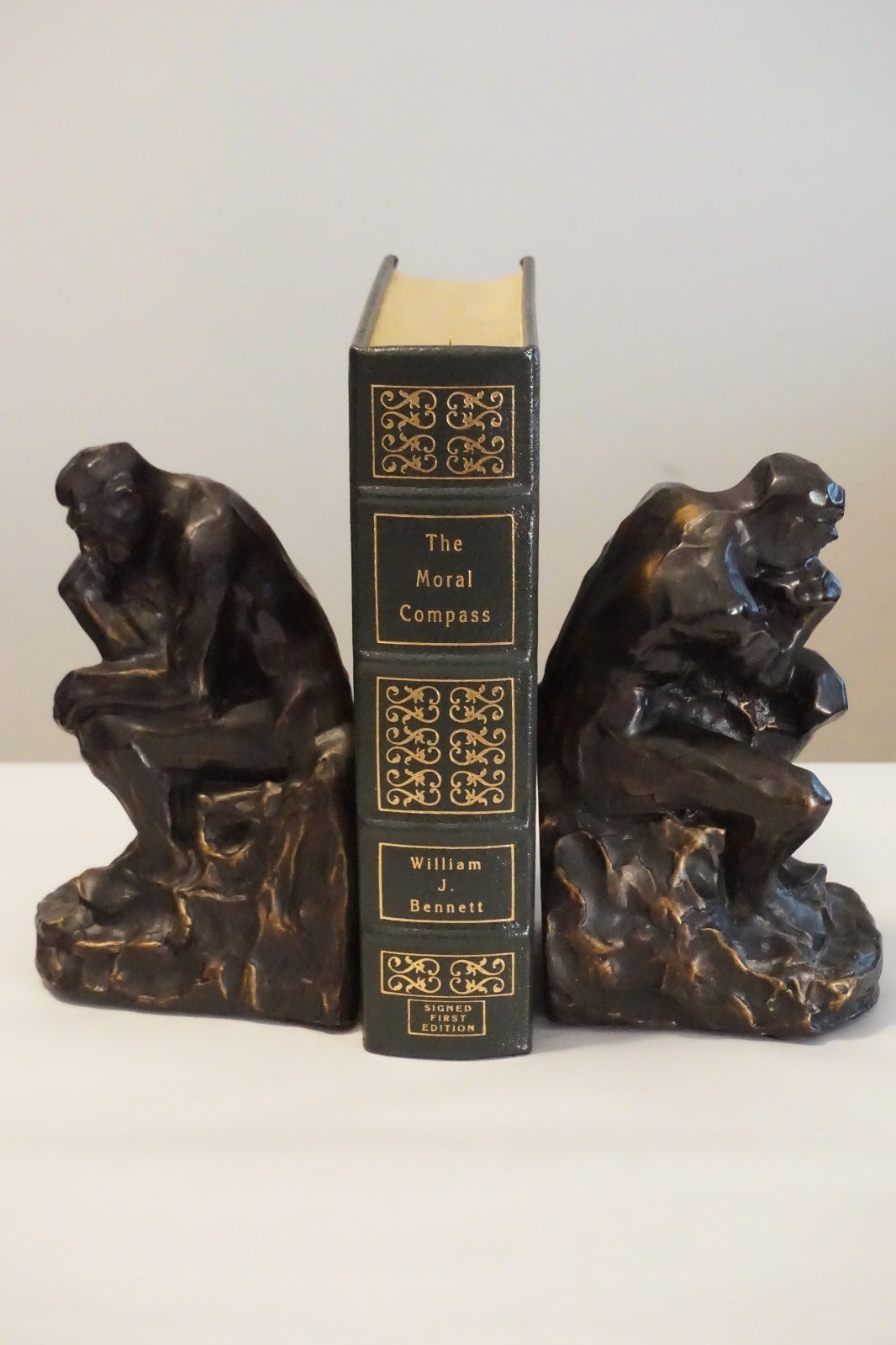 The Moral Compass (Signed) & The Book of Virtues by William Bennett Easton Press