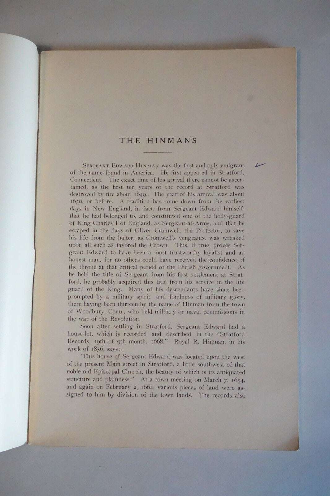 A History of The Hinmans and Kindred Families 1907