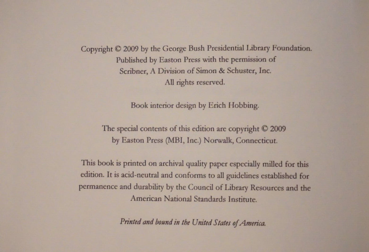 Speaking of Freedom by George H. W. Bush 2009 Signed Easton Press