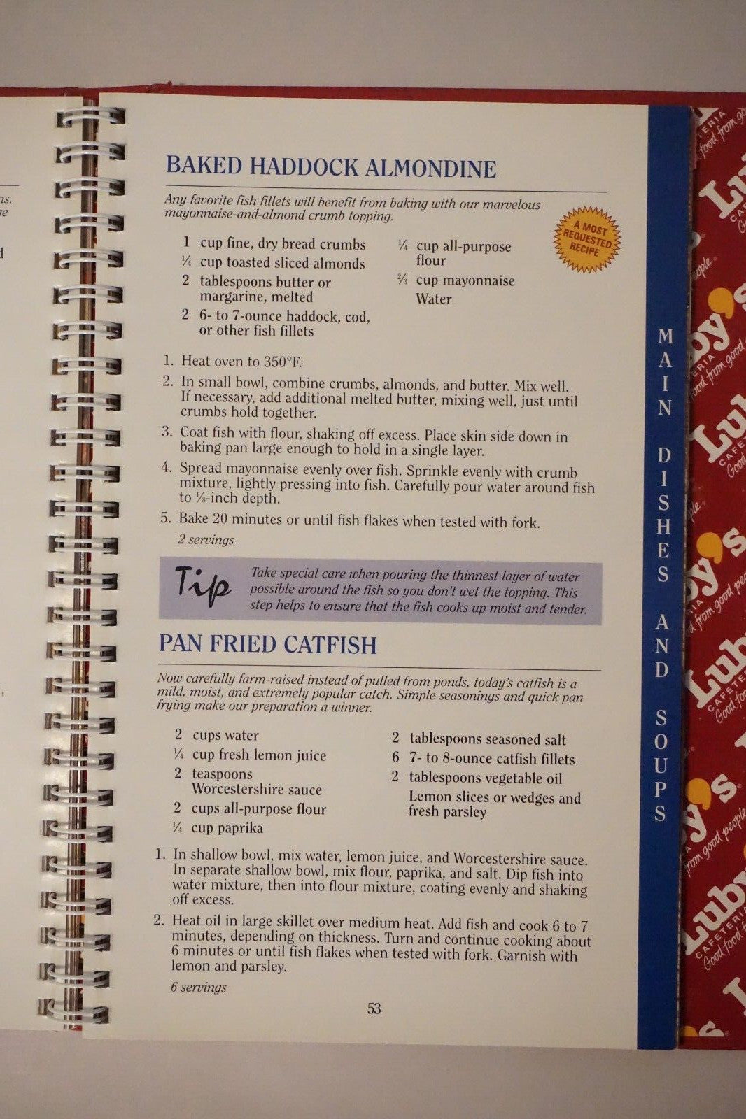 Luby's Cafeteria 50th Anniversary Recipe Collection Cookbook 1996