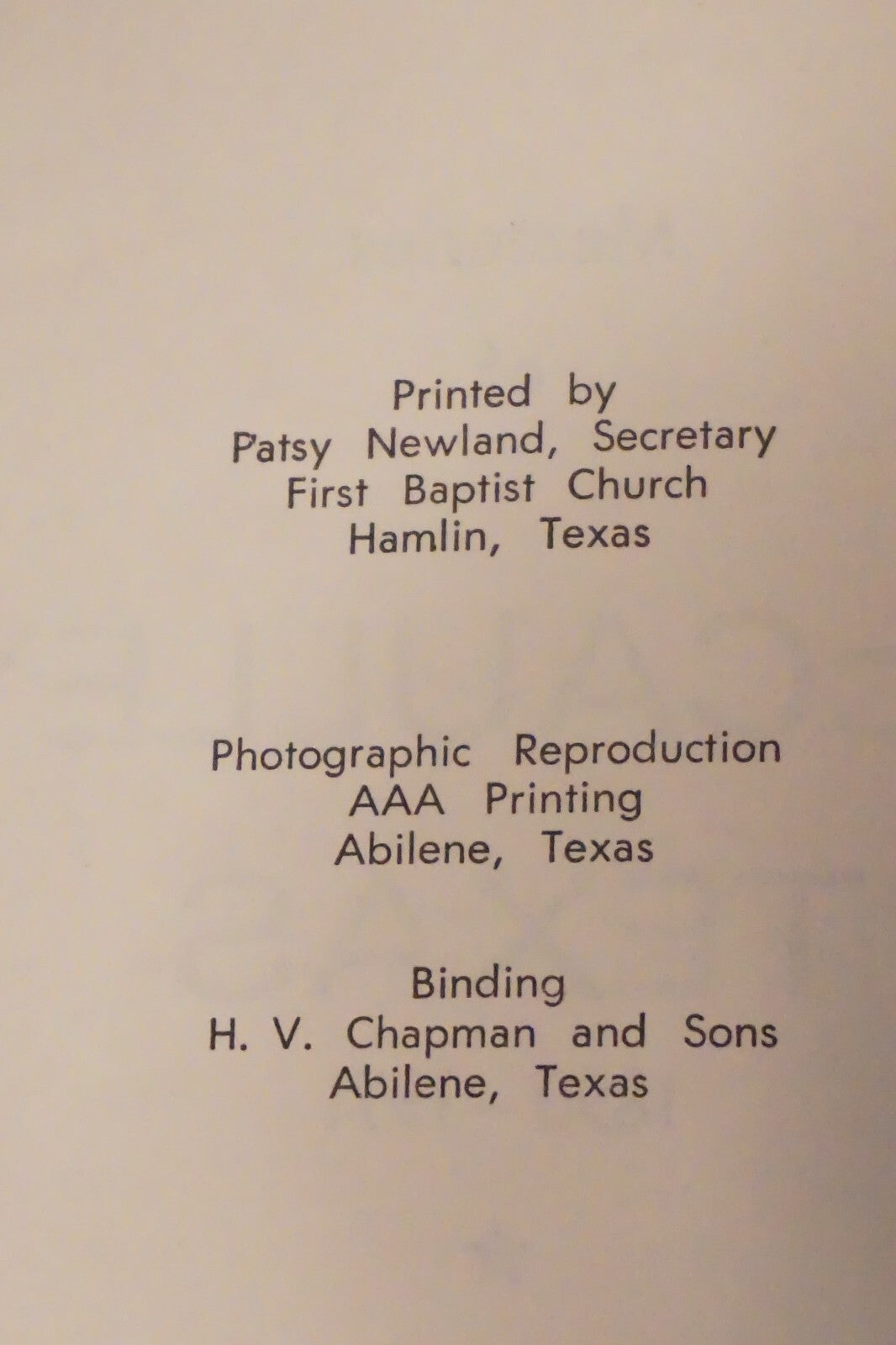 Memories of McCaulley, Texas 1890-1971