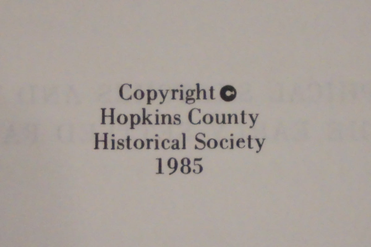 Early History of Hopkins County Texas Fleming 1985 Reprint Hardcover