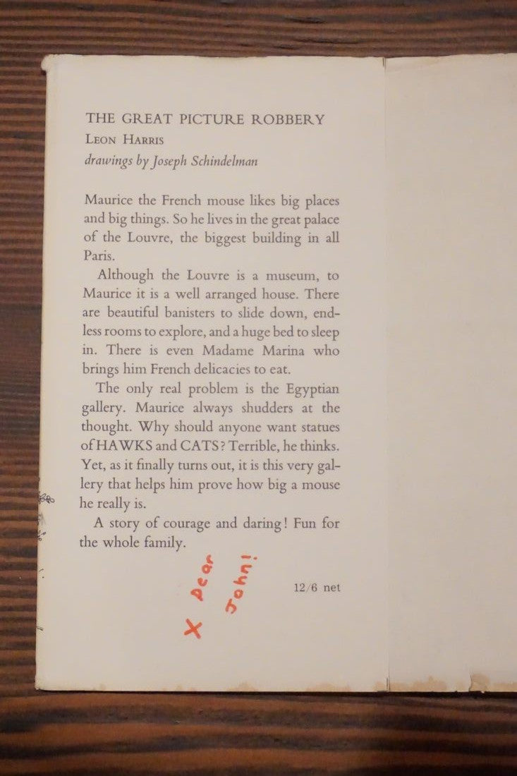 The Great Picture Robbery Leon Harris SIGNED 1967 UK First Edition