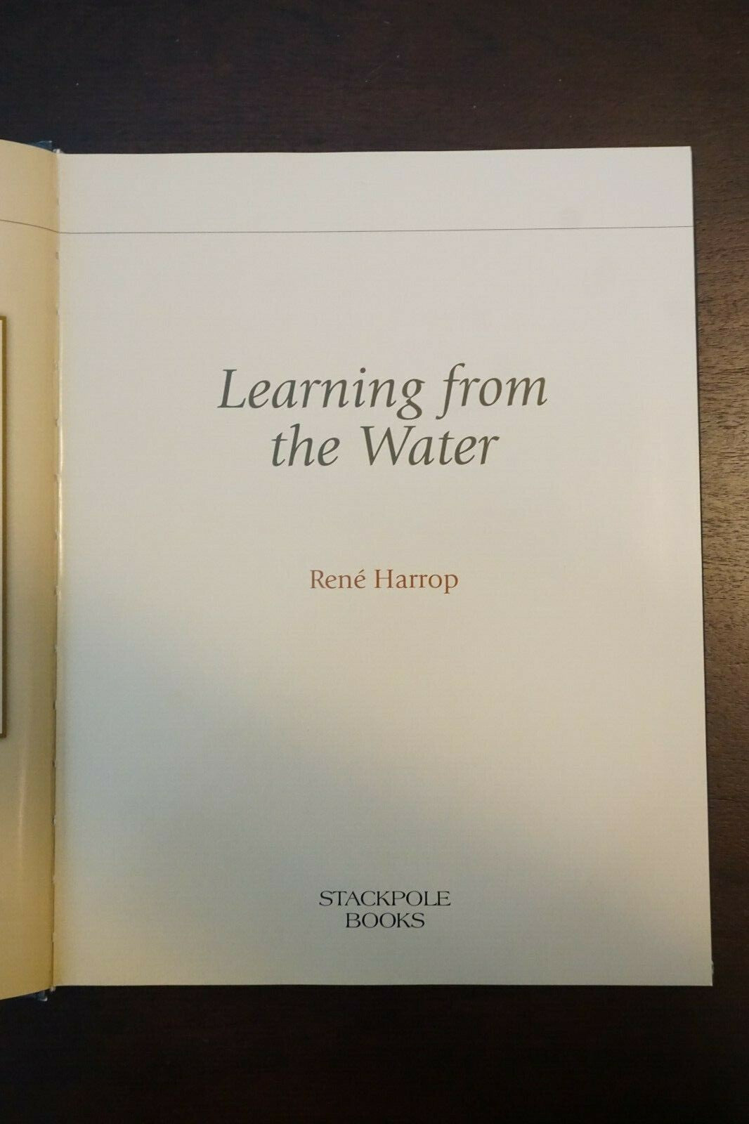 Learning from the Water by Rene Harrop: Used 9780811705790| eBay