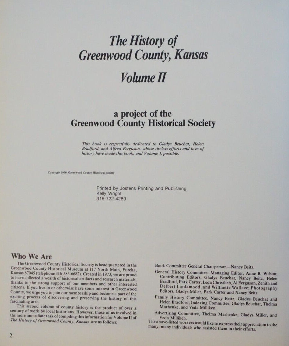 The History of Greenwood County, Kansas - Volumes I and II