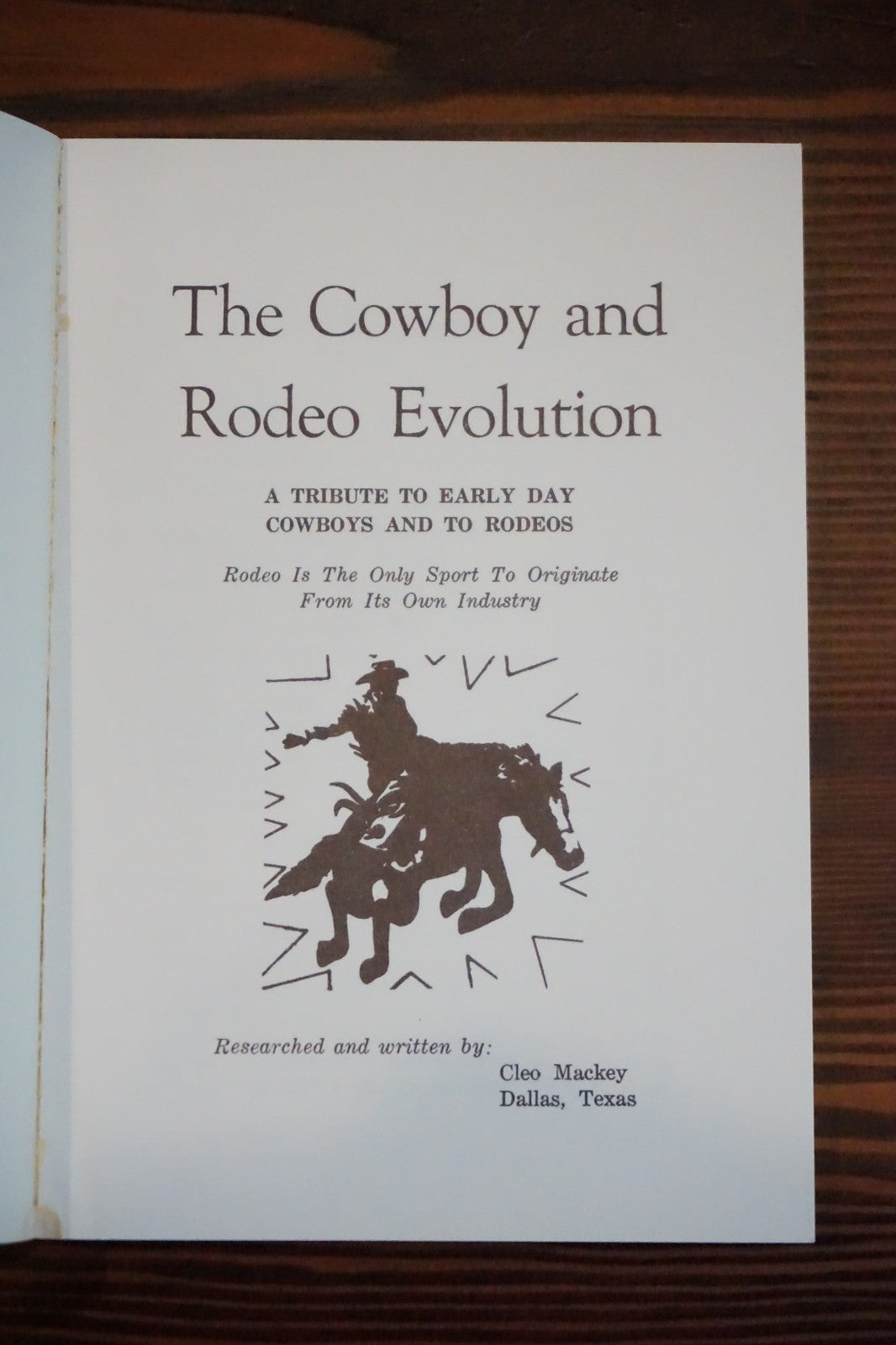 Cowboy and Rodeo Evolution: One of Three by Cleo Mackey