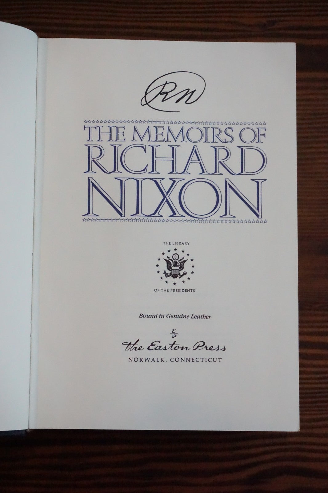 The Memoirs of Richard Nixon 1988 Signed Easton Press
