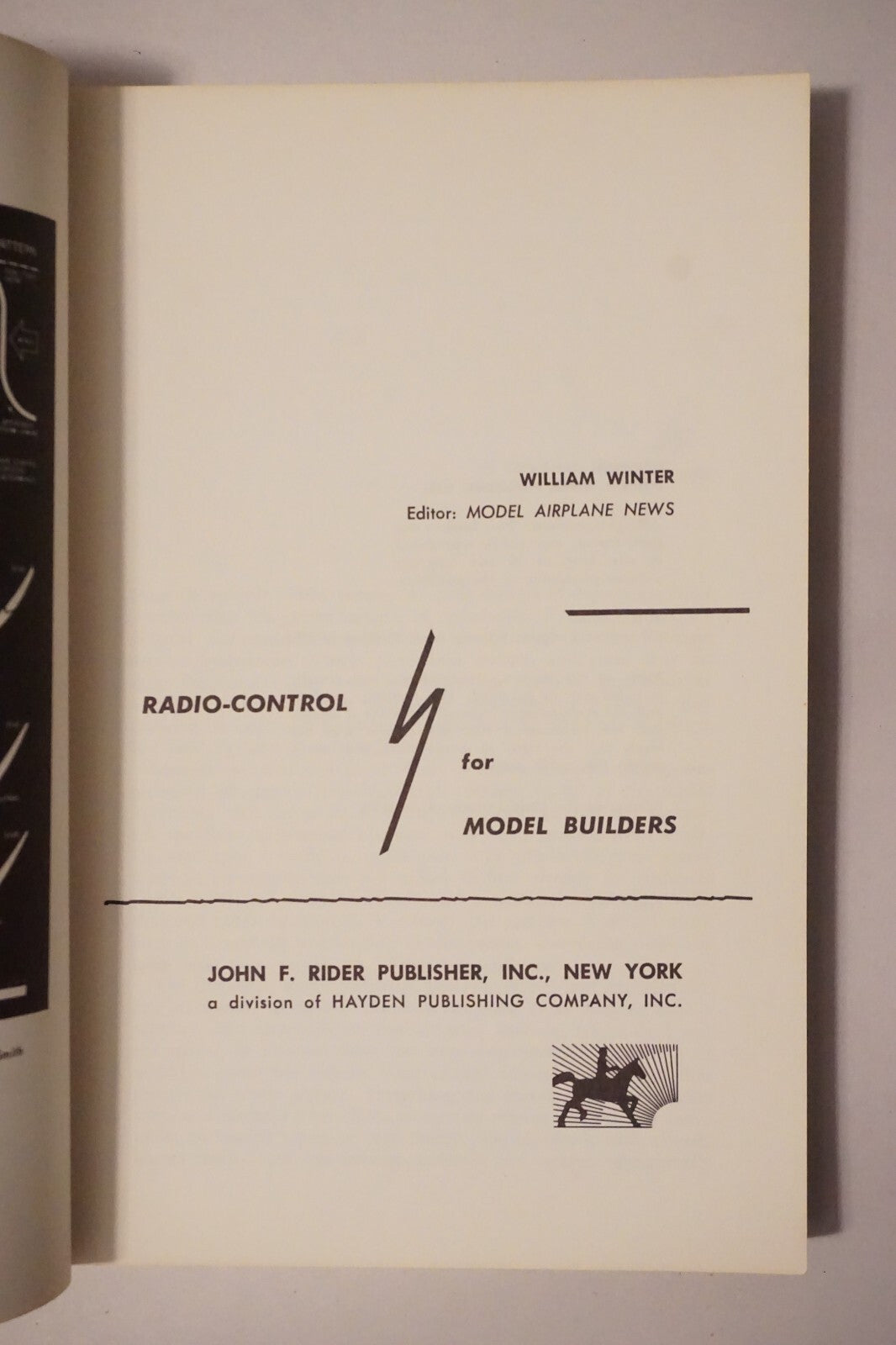 Radio Control For Model Builders by William Winter 1960 Softcover