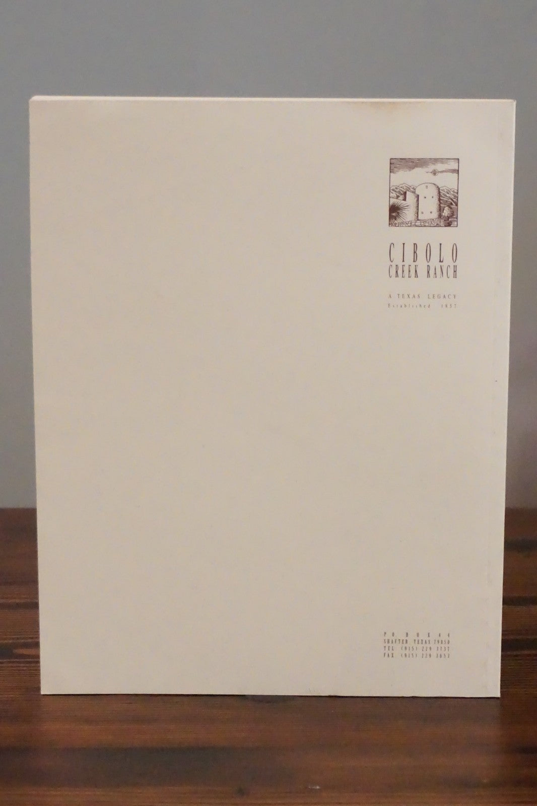 Cibolo Creek Ranch Poindexter Second Edition 2000 Big Bend Texas Softcover