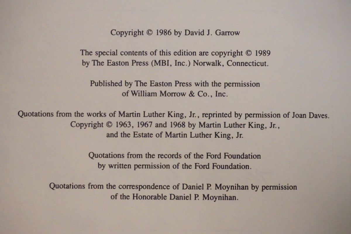 Bearing the Cross by David J. Garrow Volumes I & II 1989 Easton Press