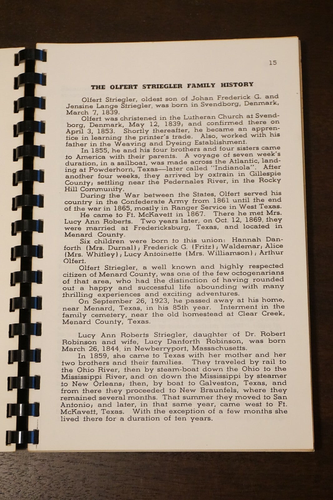The Johan Frederick Gottlieb Striegler Family History - Spiralbound