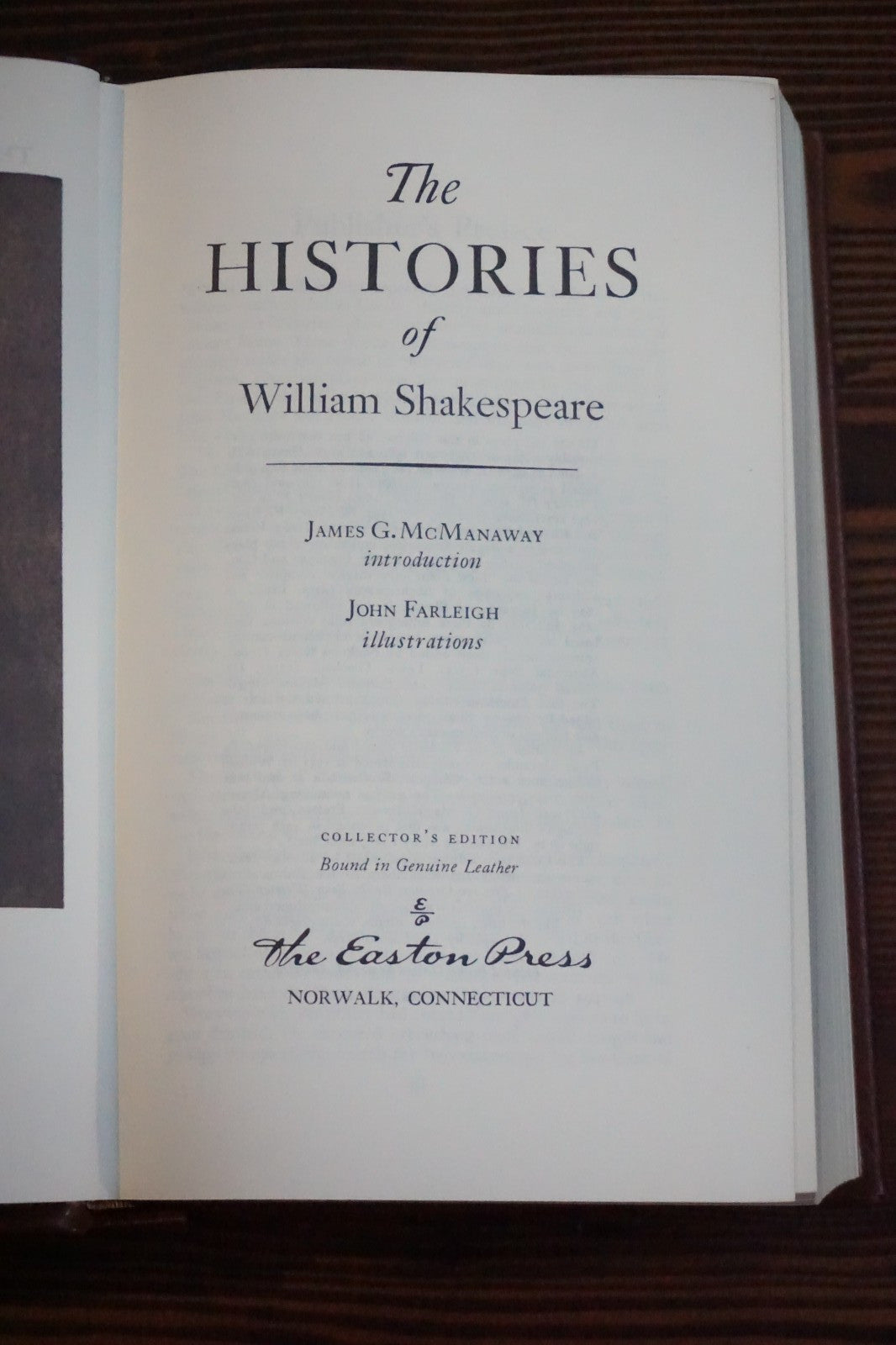 The Comedies, The Histories, The Tragedies by William Shakespeare - Easton Press