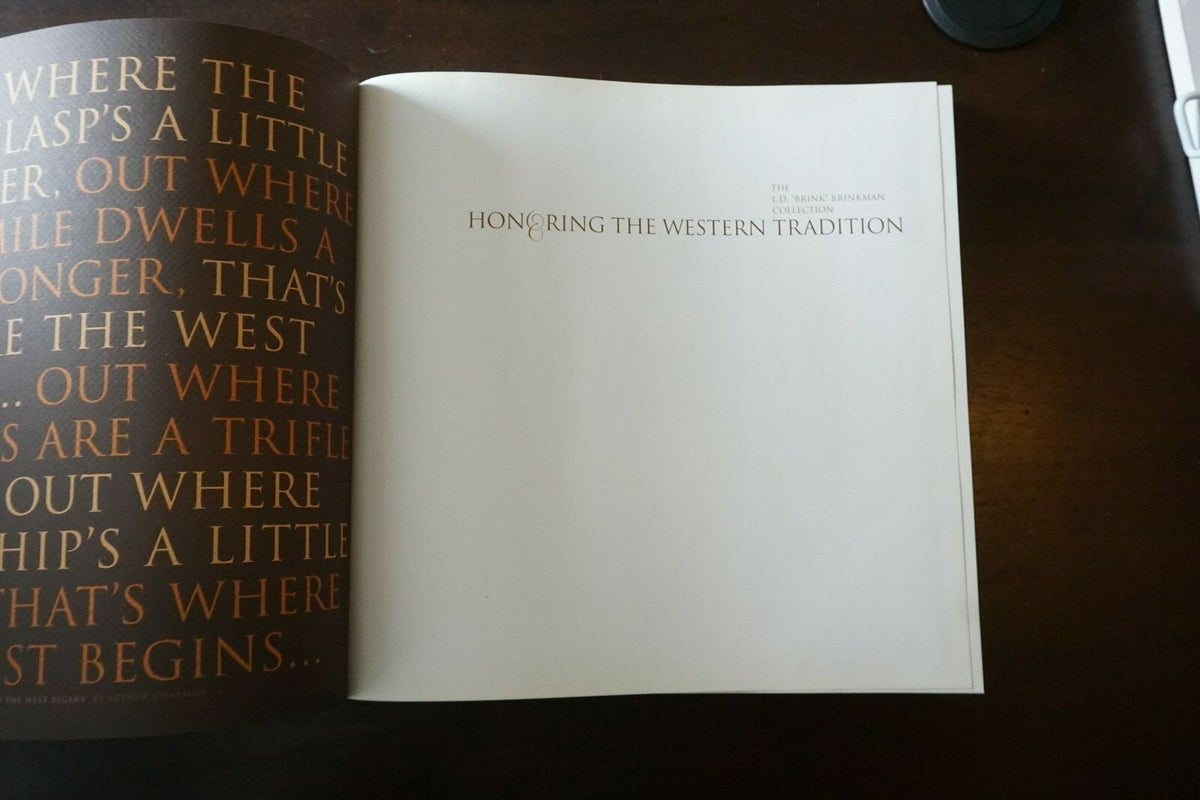 Honoring the Western Tradition L D Brink Brinkman Collection Book Art 2003