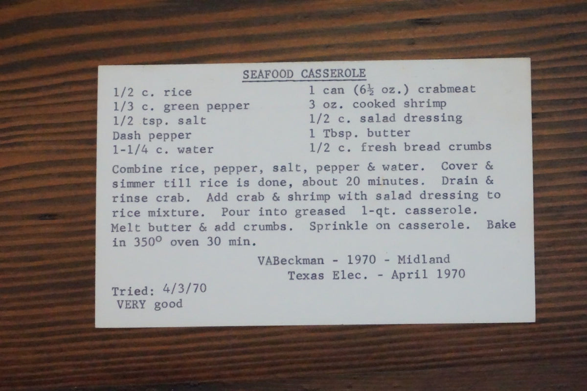 Recipe Collection of Approximately 210 Typed Seafood Recipes