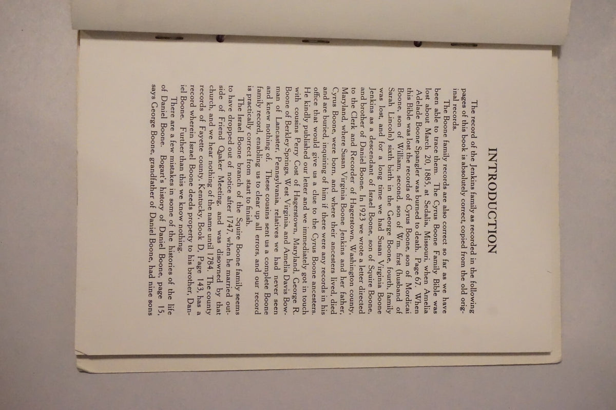 The Jenkins, Boon, and Lincoln Family Records by W. Y. Jenkins Genealogy