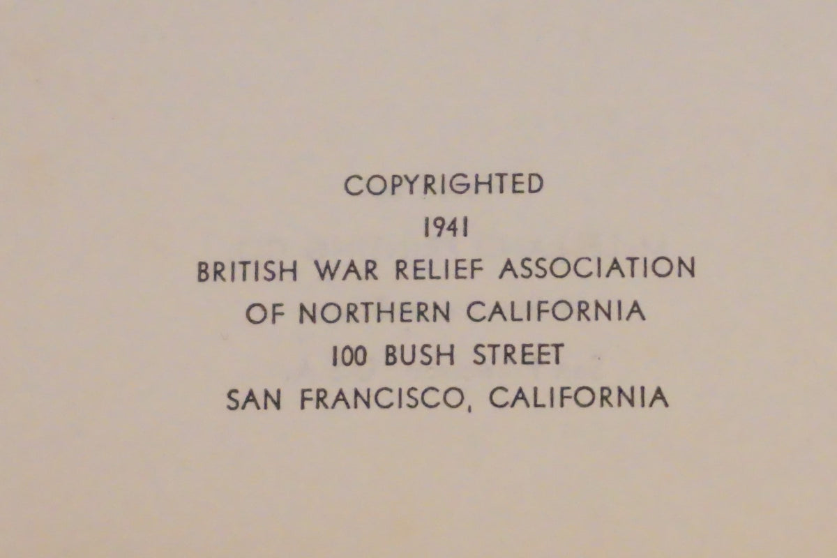 Epicures Delight British War Relief Association Cookbook by Vera Harnett 1941