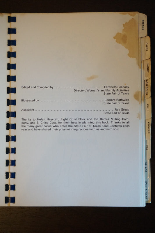 State Fair Of Texas Recipes Cookbook 1978 Spiralbound