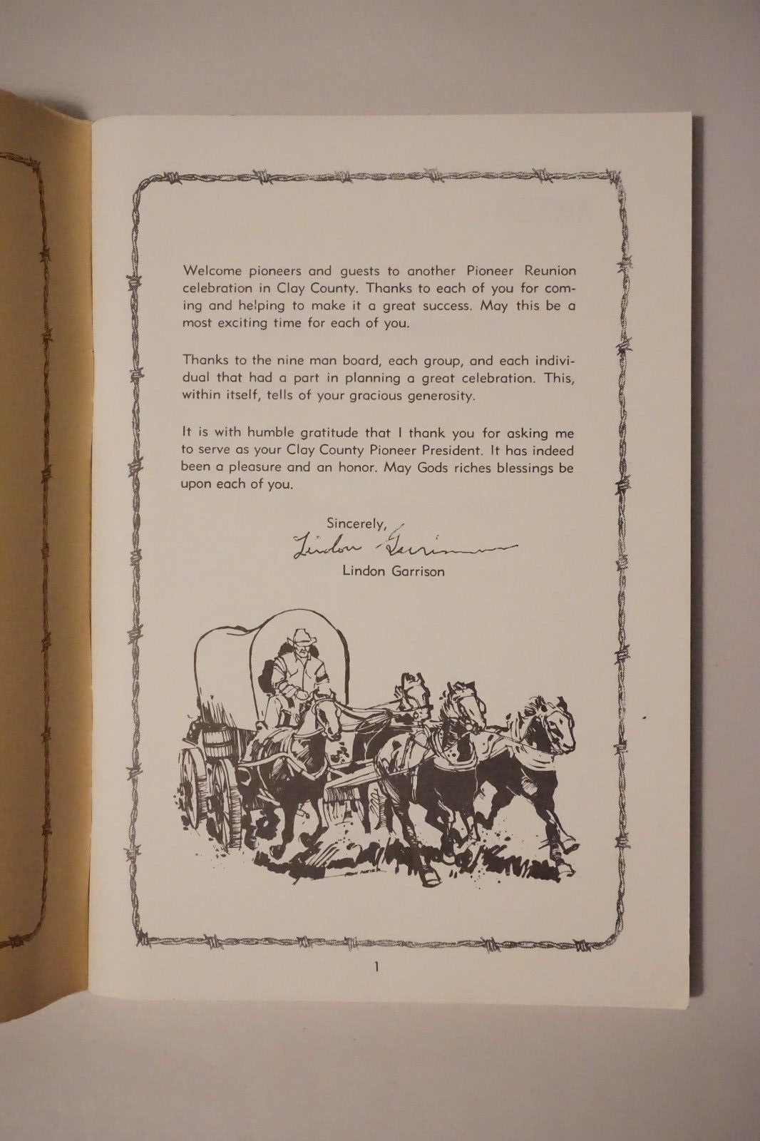 46th Annual Clay County, Texas Pioneer Reunion Booklet 1977 Henrietta, Texas
