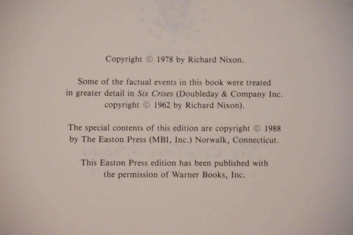 The Memoirs of Richard Nixon 1988 Signed Easton Press