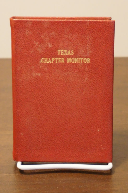 Texas Chapter and Council Monitor Masonic Book Softcover 1960