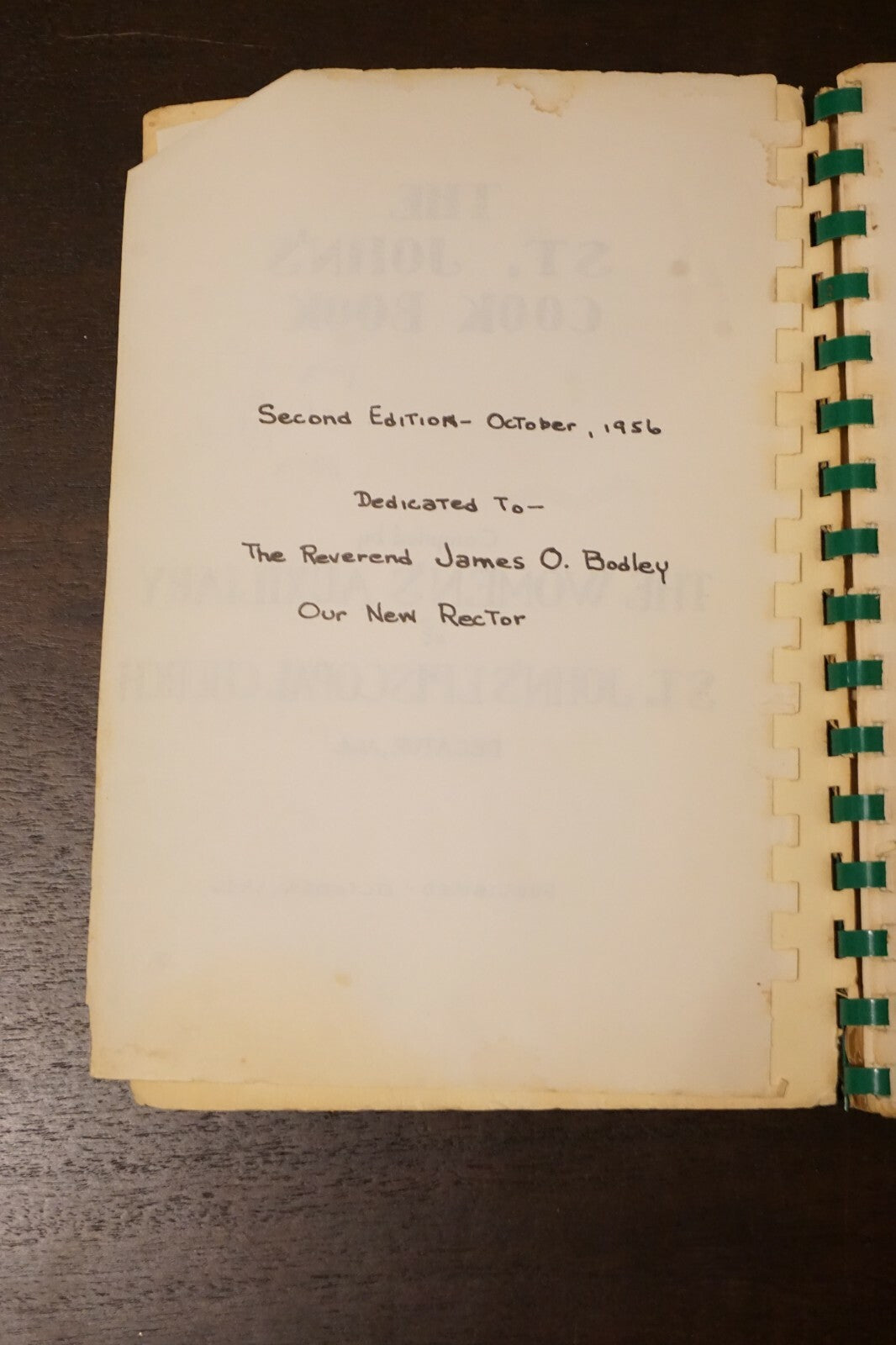 The St. John's Cook Book by The Women's Auxiliary of Decatur, Alabama 1956