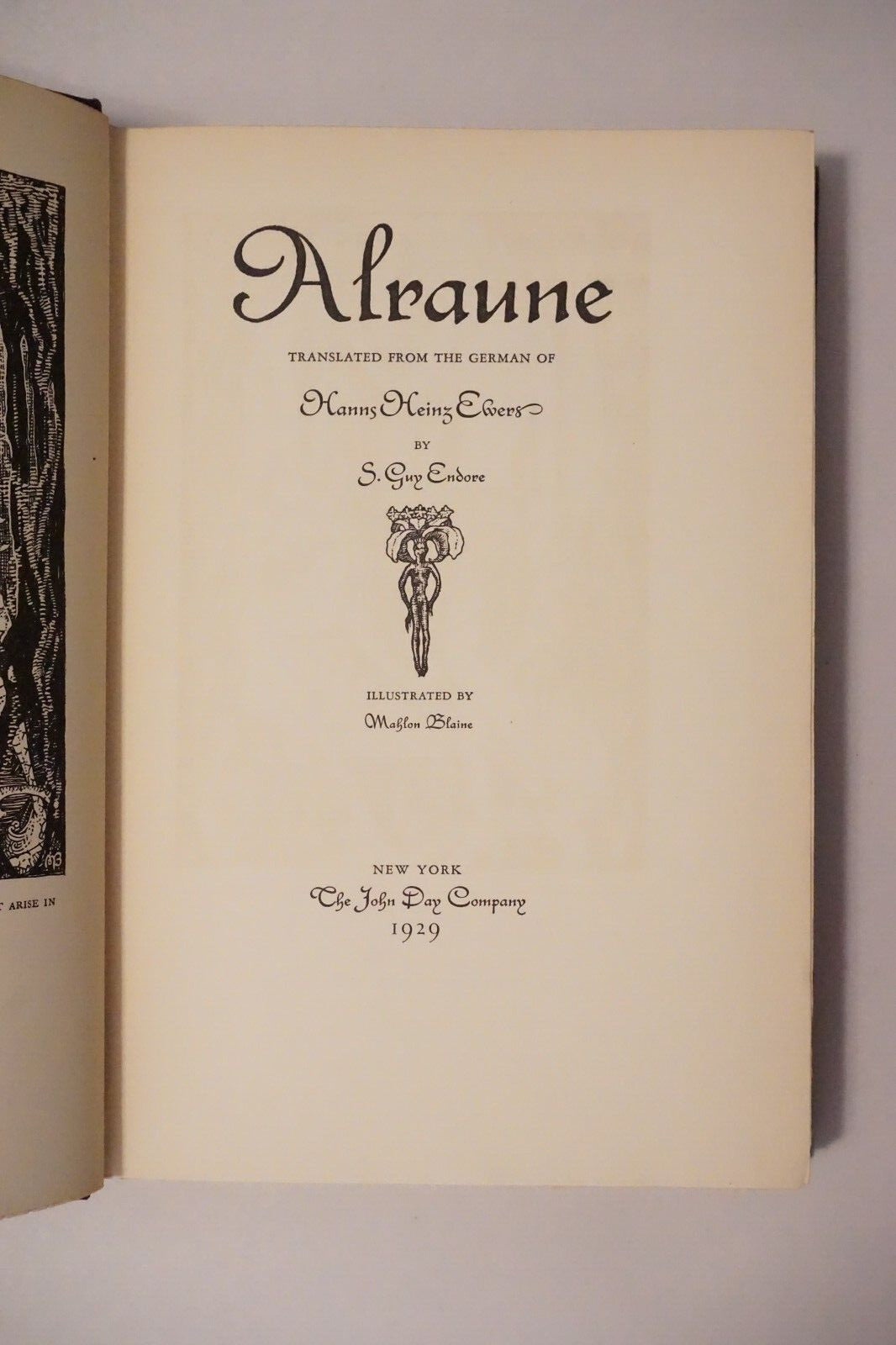 Alraune by Hanns Heinz Ewers 1929 Limited Edition HC DJ
