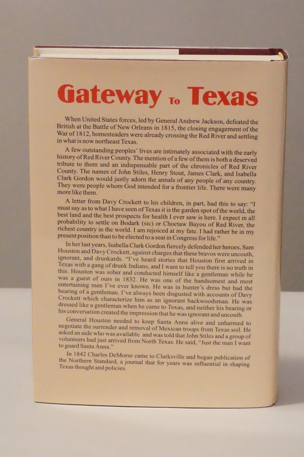 Gateway to Texas: History of Red River County by Martha Sue Stroud 1997 HC DJ