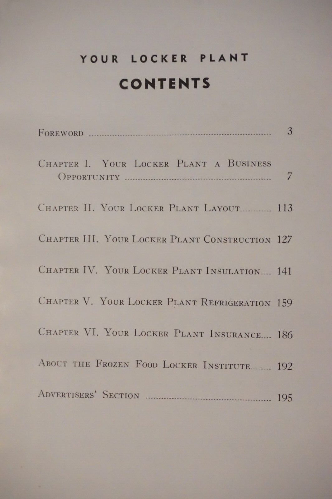Your Locker Plant: A Guidebook for the Prospective Locker Owner 1948 Hardcover
