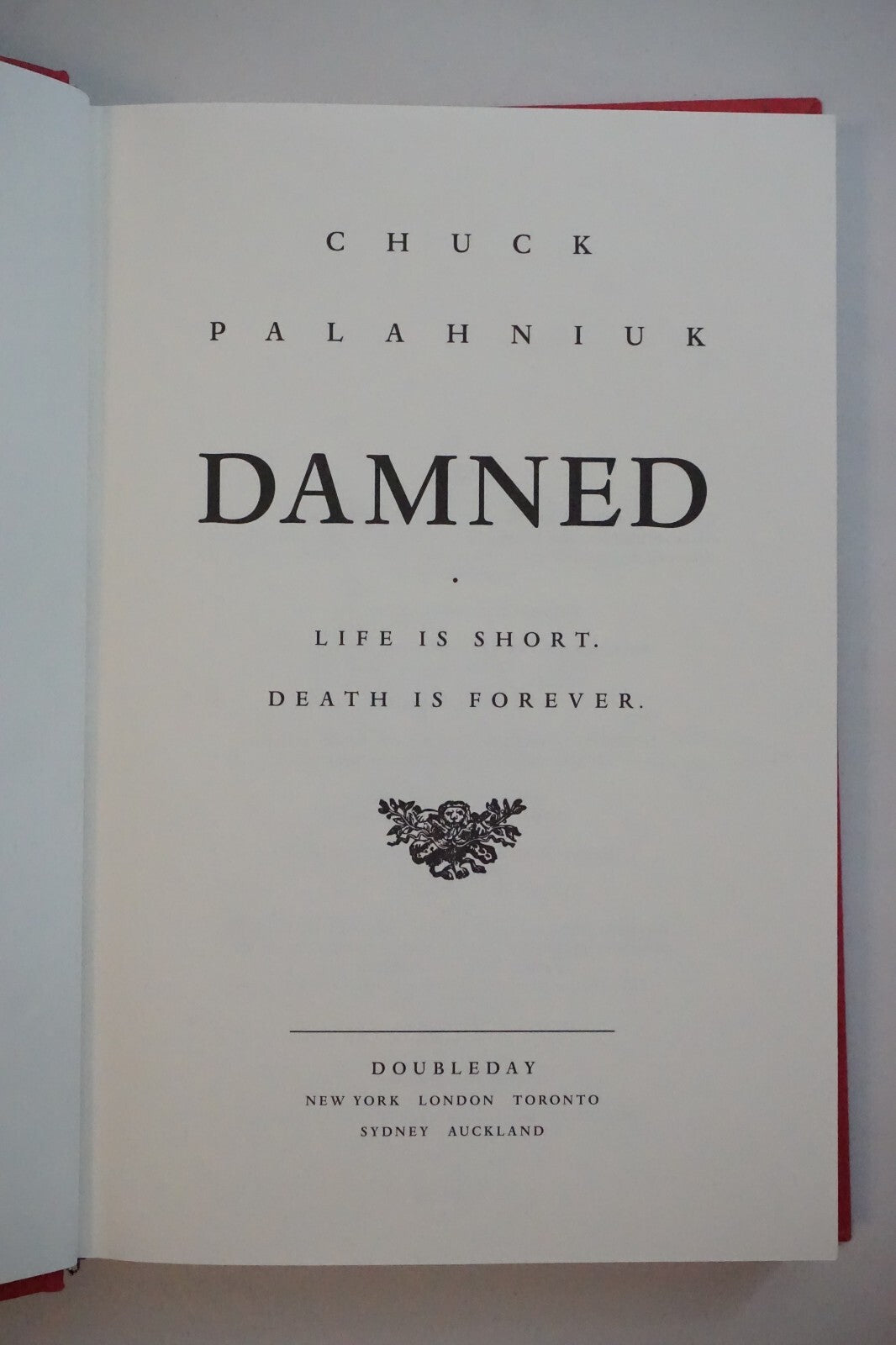 Signed Damned by Chuck Palahniuk with Post Cards 2011 HC DJ