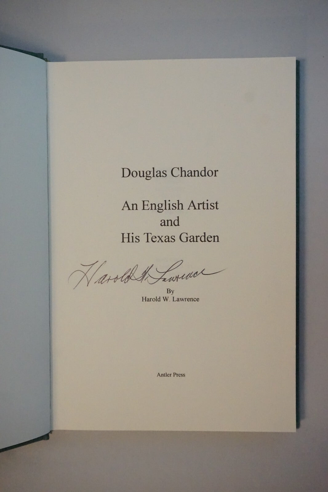 Douglas Chandor by Harold W. Lawrence 1999 Signed 1st Edition HC