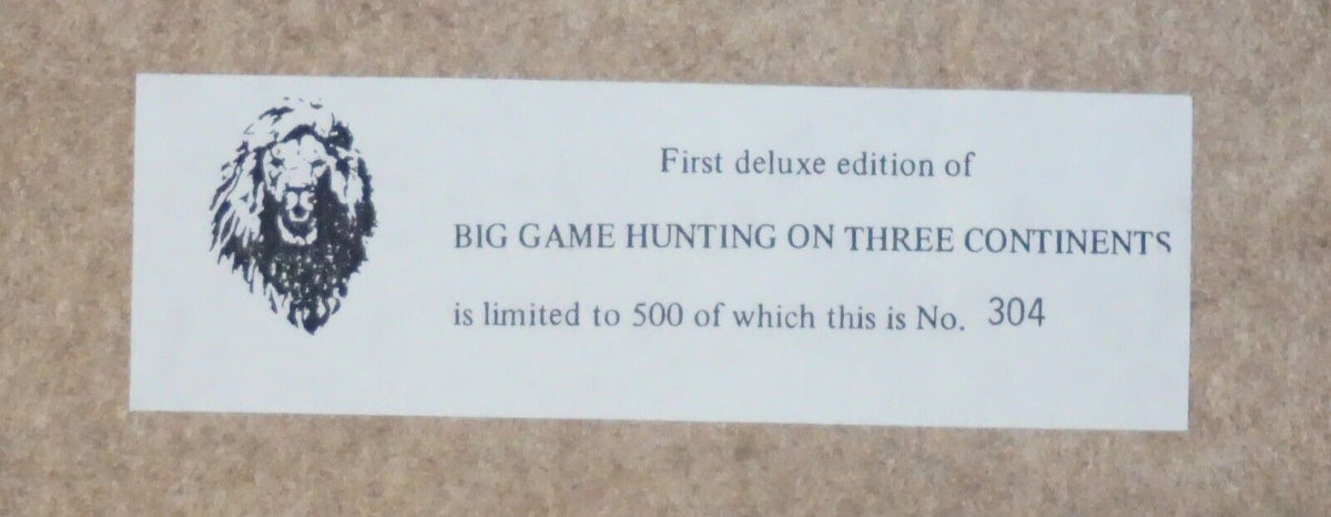 Big Game Hunting on Three Continents By Loren D. Stark 1971 Signed Limited HCDJ