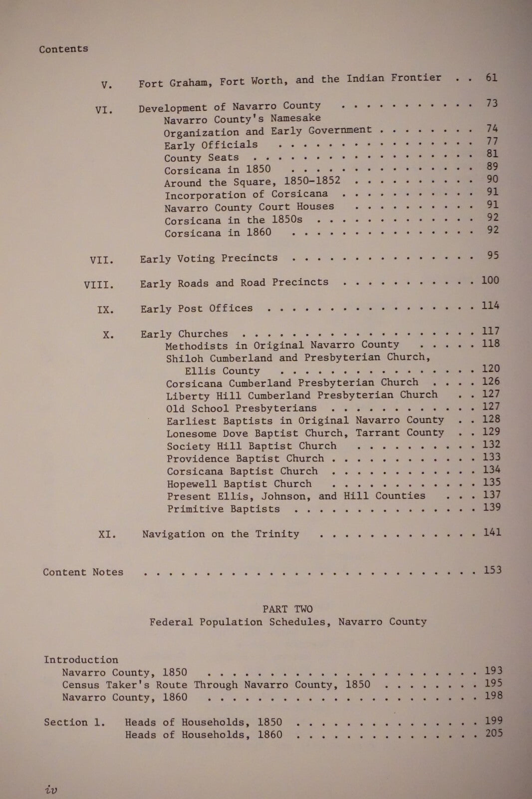 Old Northwest Texas Navarro County 1846-1860 - Hardback - Geneology History