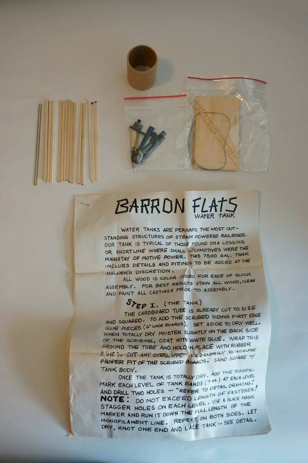 Very Rare HO Trains of Texas Barron Flats Water Tank Model Kit #307