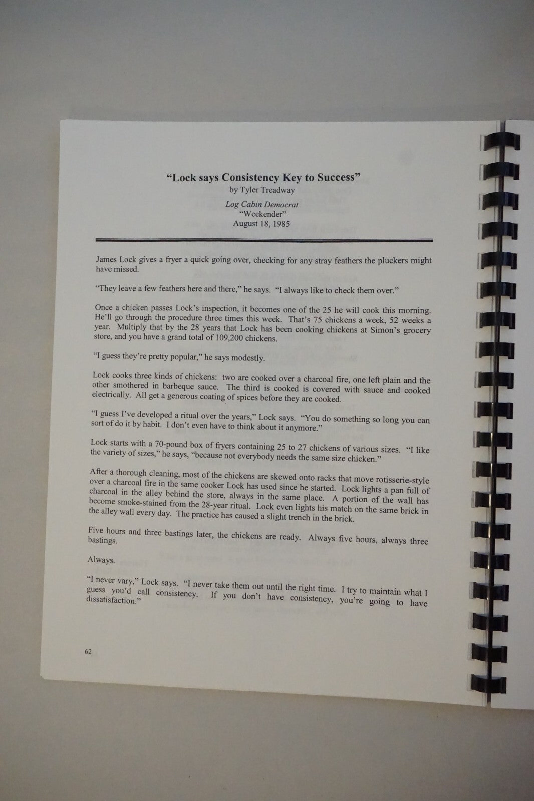 Stories From Simon's Grocery of Conway, Arkansas by David Grimes 2000 Spiral