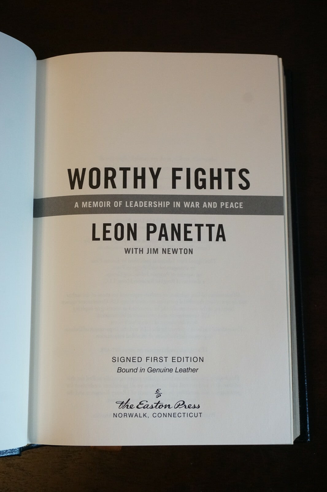 Worthy Fights by Leon Panetta 2014 Signed 1st Edition