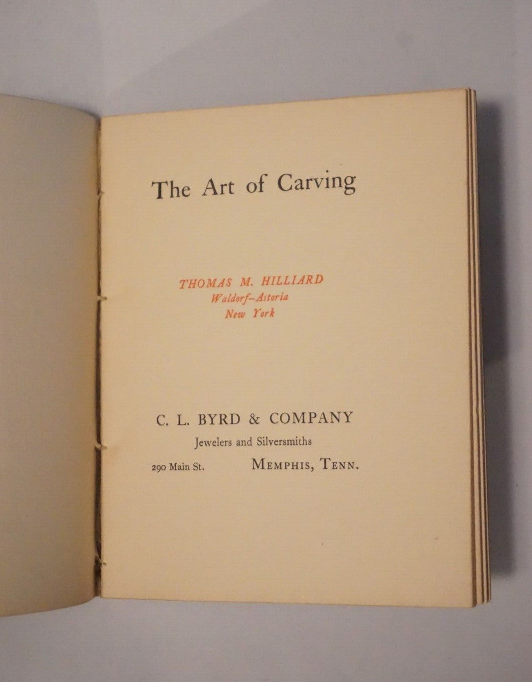 The Art of Carving by Thomas M. Hilliard 1899 Softcover