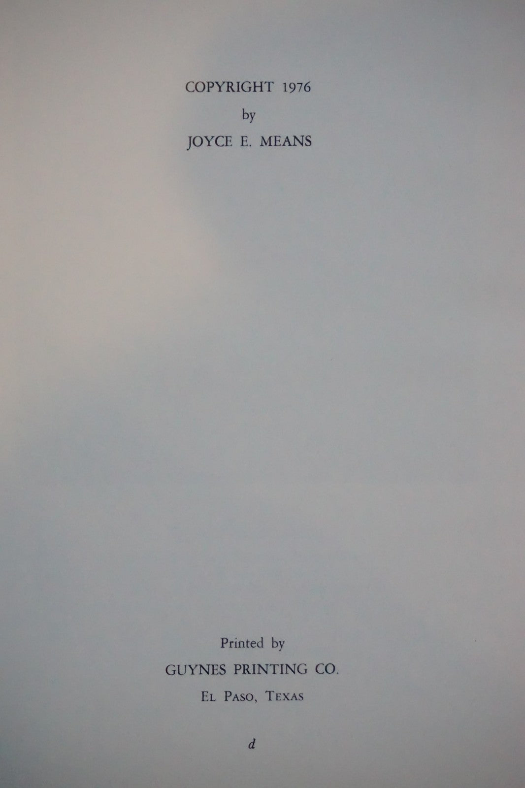 Pancho Villa Days at Pilares Joyce Means SIGNED 1976 El Paso Texas Hardcover