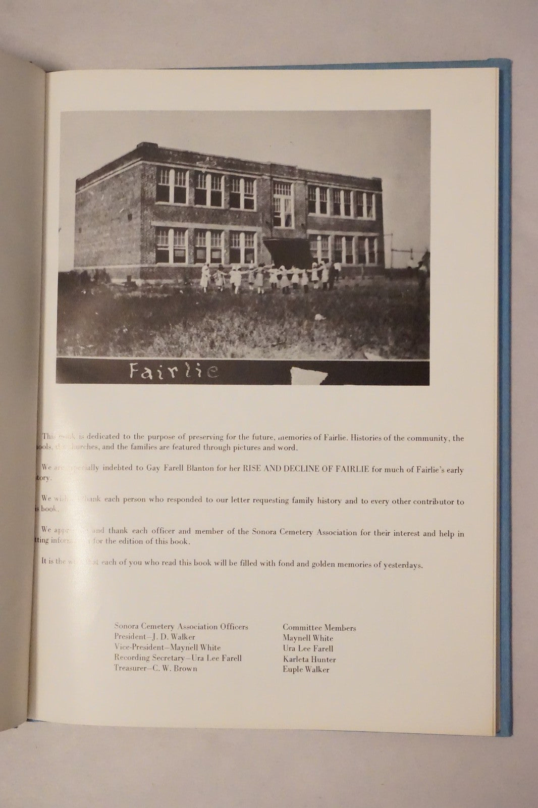 Days to Remember: Sonora-Fairlie, Texas 1850-1977 History