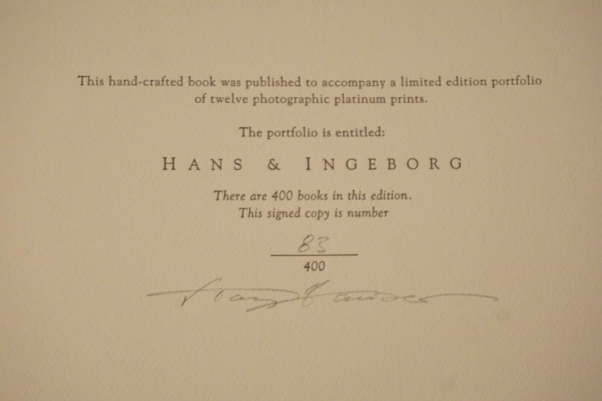 Hans & Ingeborg by V. Tony Hauser 1997 HC Slipcase 83 of 400 Signed