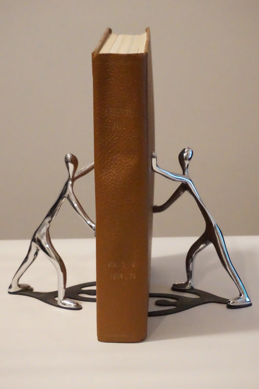 Mukul Goyal Design Modernist Sculpture Chrome Bookends