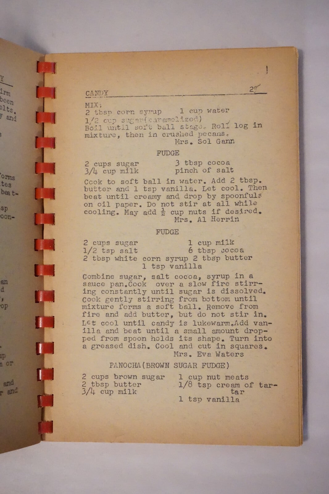 Anton, Texas Study Club Cookbook 1952 Spiralbound