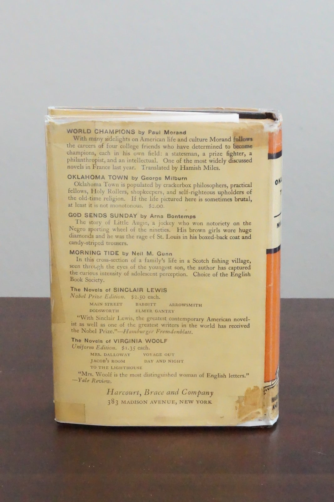 Oklahoma Town by George Milburn 1931 1st Edition HC DJ