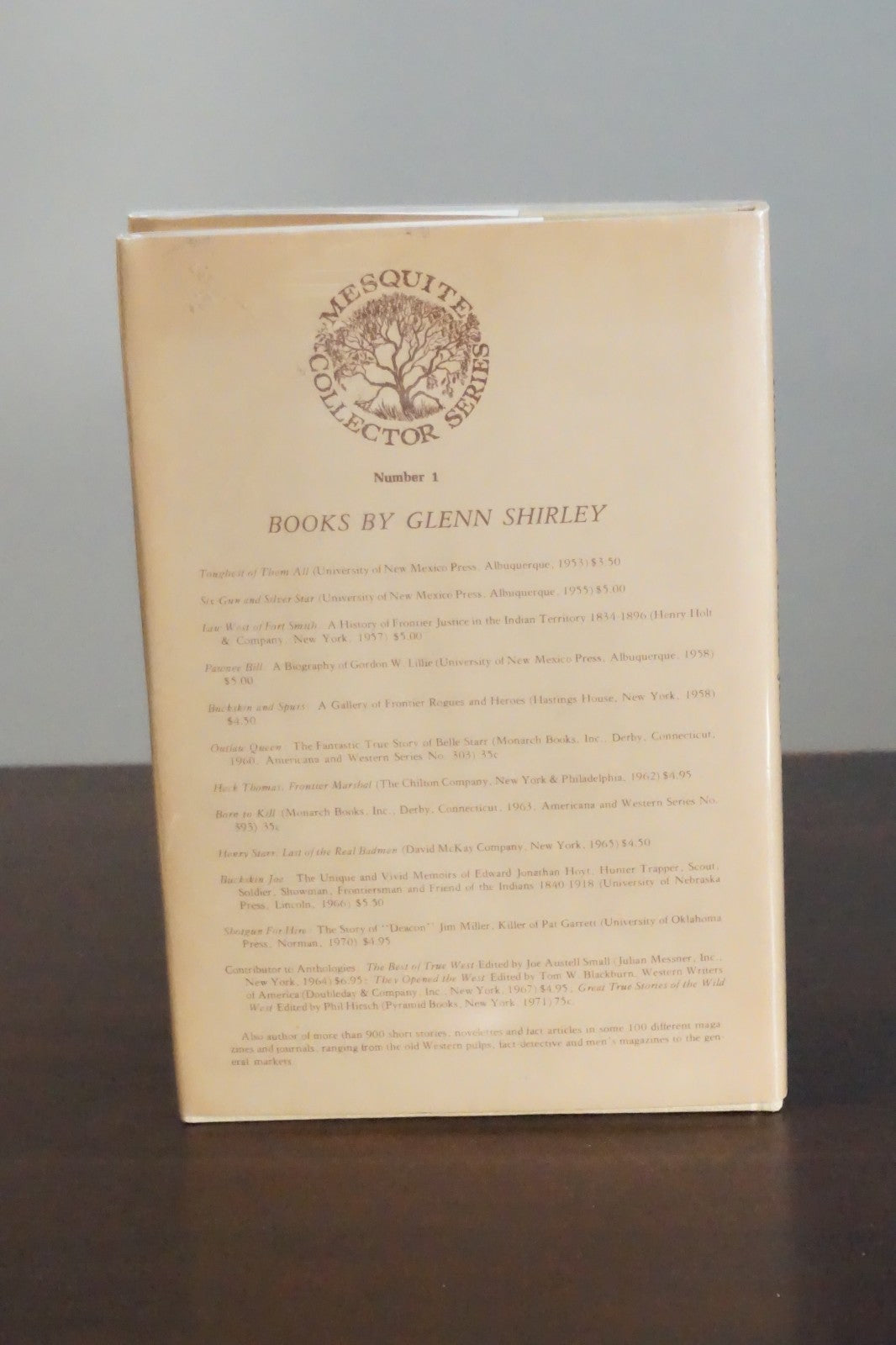 The Life of Texas Jack by Glenn Shirley 1973 Signed HC DJ