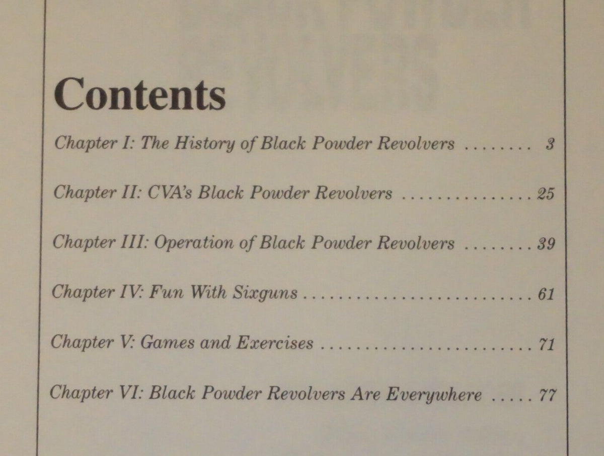 An Introduction to Black Powder Revolvers by Phil Spangenberger 1988 Softcover