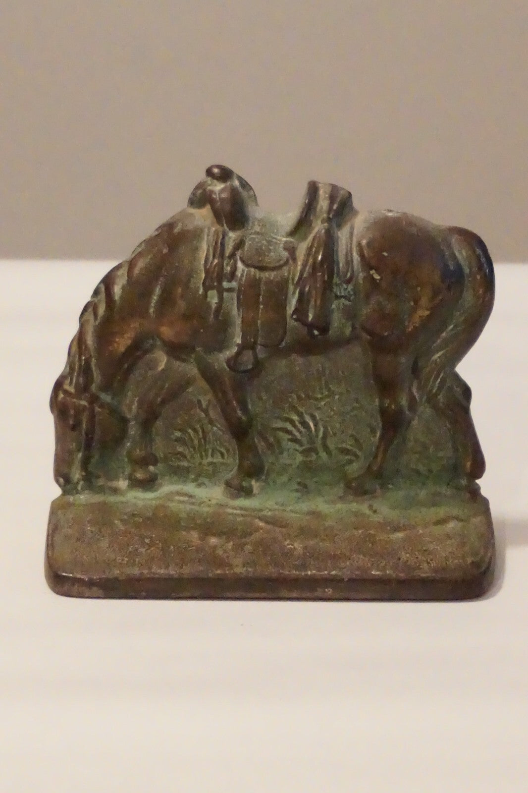 Set of Metal Western Horse Bookends