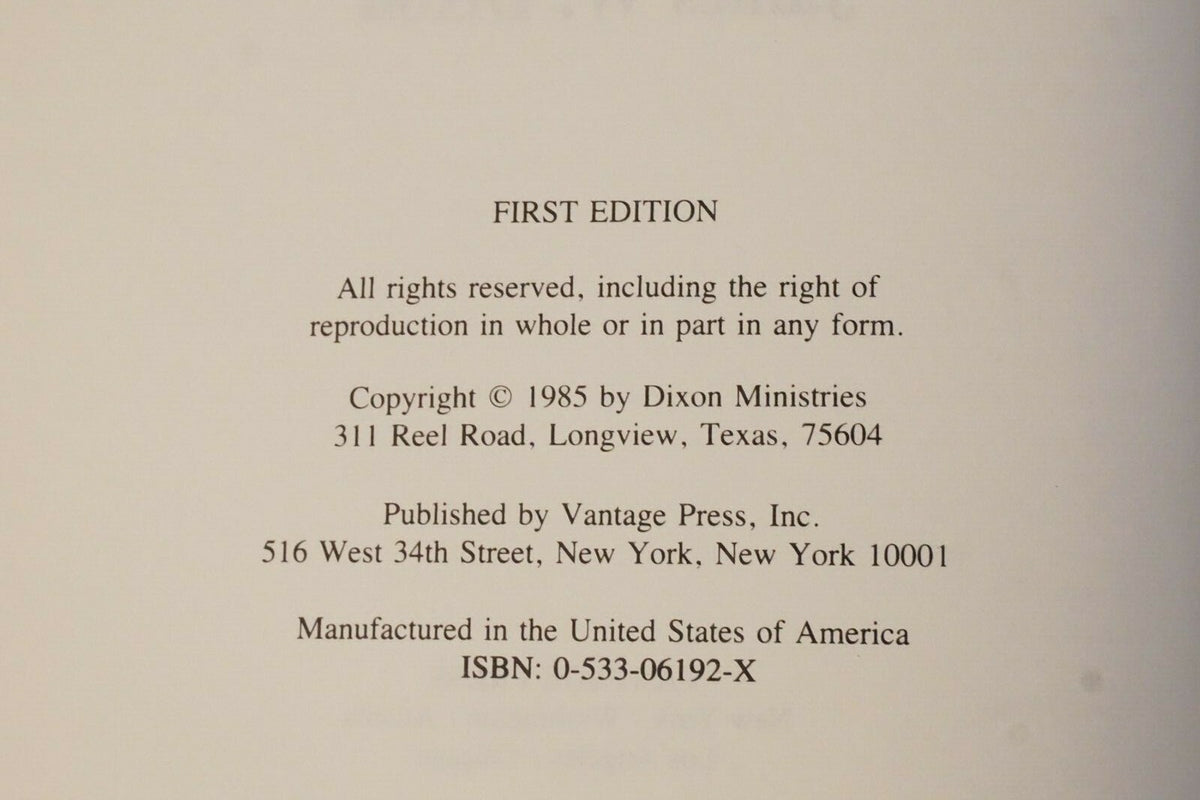 Reading the Bible as History by James W. Dixon 1985 HC 1st Edition Signed